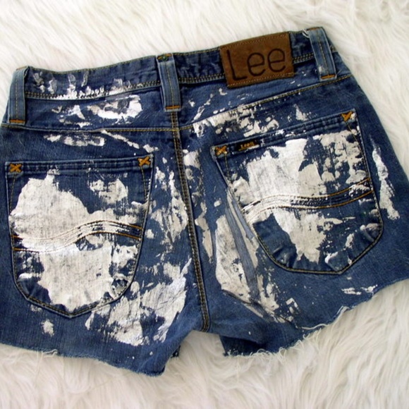 Urban Outfitters Rag Union Denim Shorts Button Fly - Picture 3 of 6